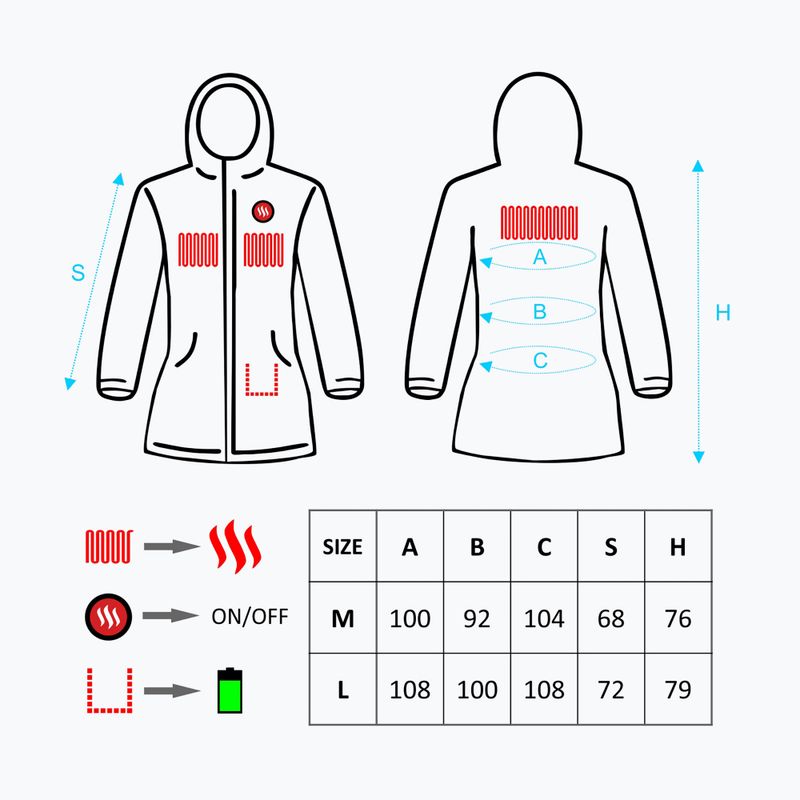 Glovii GTFG women's heated jacket black 9