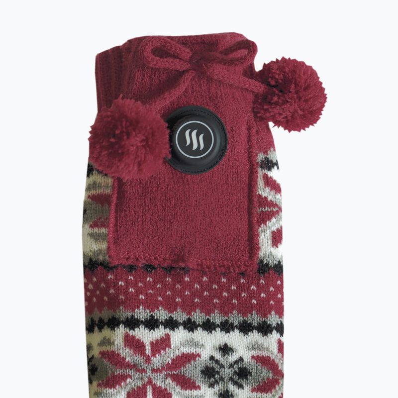 Glovii GQ5 white/red/grey heated slippers with socks 6