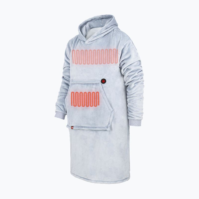 Glovii GU1G grey heated poncho with USB connection 7