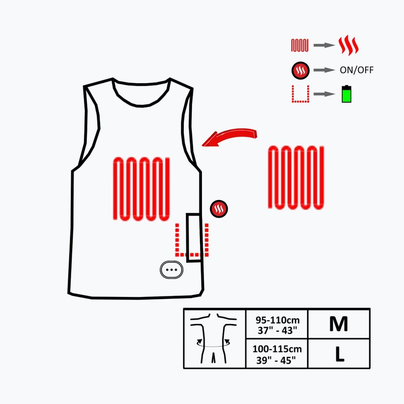 Glovii GMV1 neoprene heated waistcoat black 9