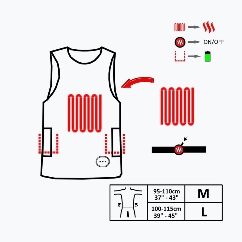 Glovii GMV2 neoprene heated waistcoat black 9