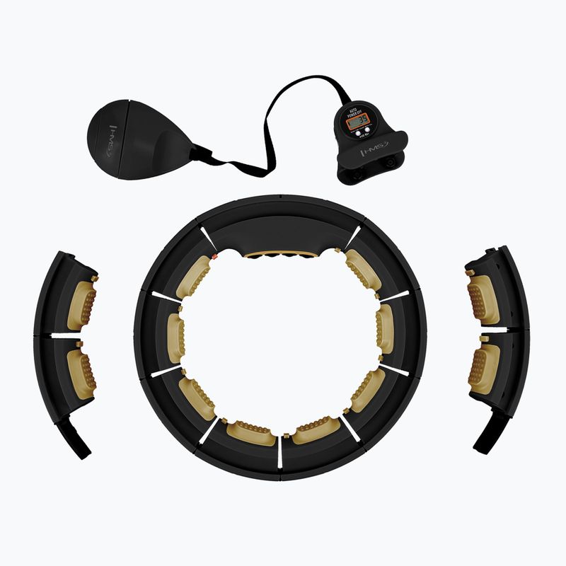 Hula hop with weight and counter HMS HHM13 black/gold 3