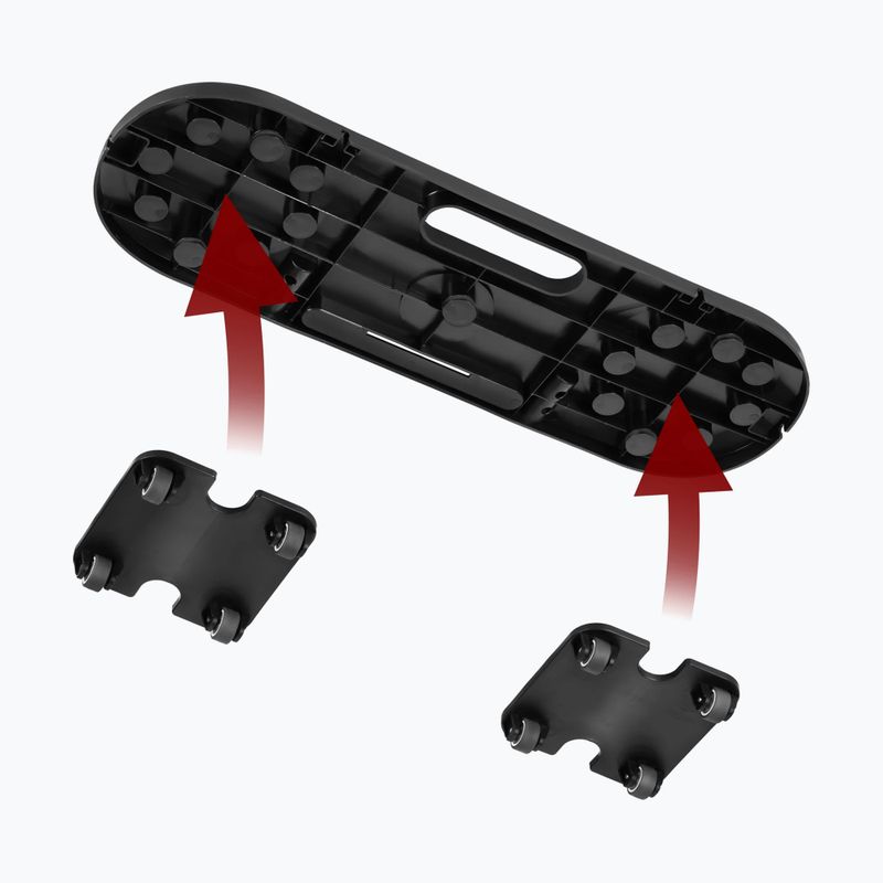 Multifunctional board HMS DBP02 for abdominal muscle exercises and push-ups with straps 3w1 black 4