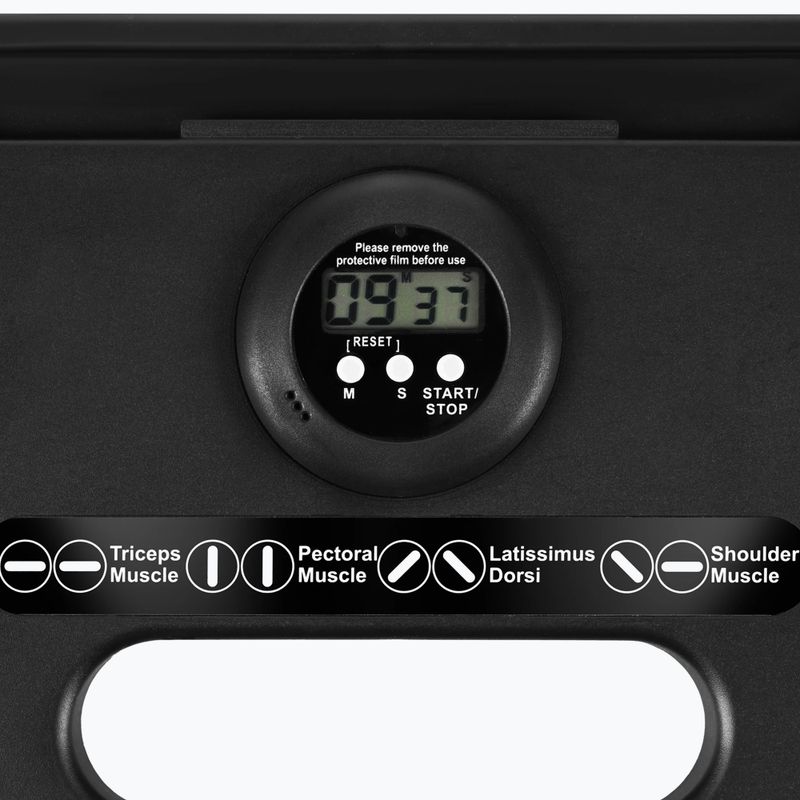 Multifunctional board HMS DBP02 for abdominal muscle exercises and push-ups with straps 3w1 black 6