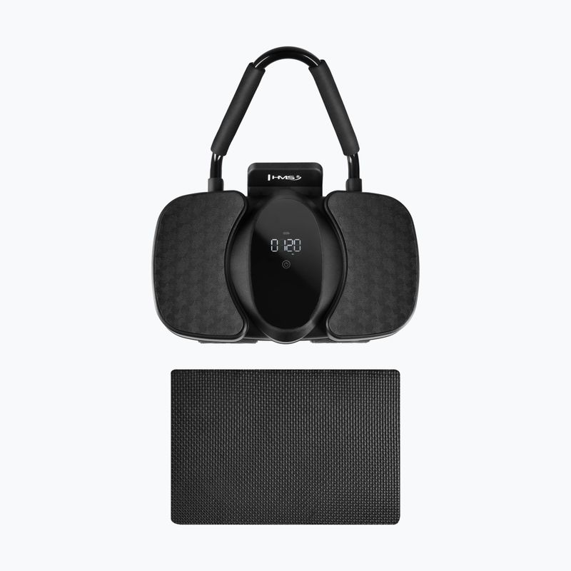 Automatic ab wheel for abdominal muscle exercises with support and display HMS KA40 black 2