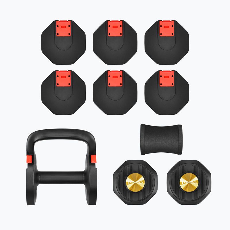 Adjustable dumbbell HMS HL05 3in1 11,34 kg kg black/red 3