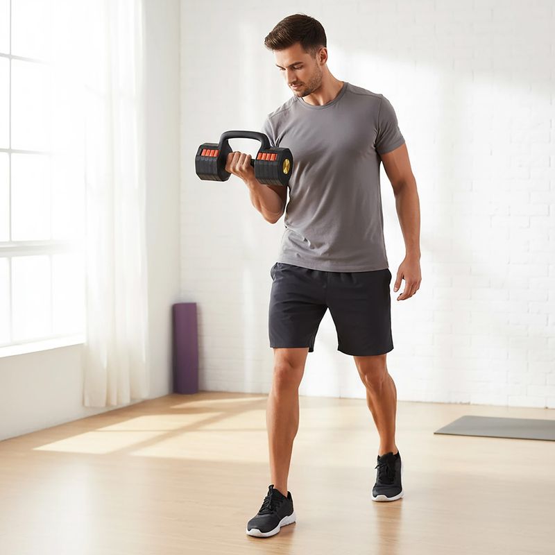 Adjustable dumbbell HMS HL05 3in1 11,34 kg kg black/red 9