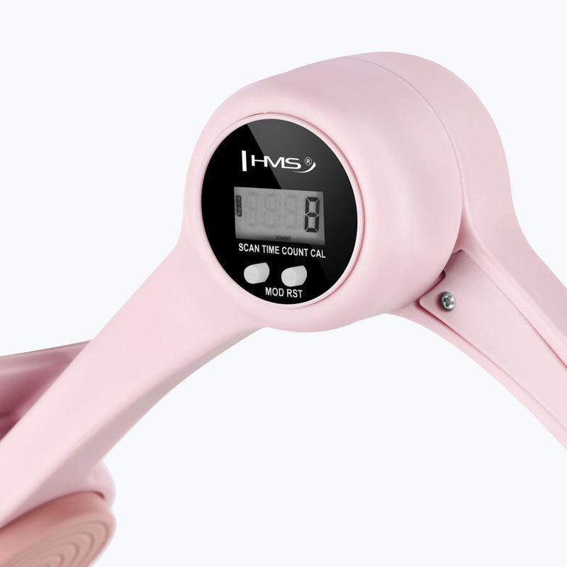 Exercise spring clip HMS TM02 with counter TPE pink 2