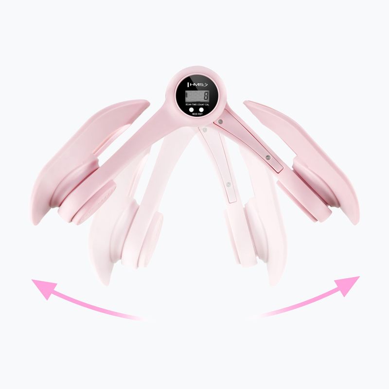 Exercise spring clip HMS TM02 with counter TPE pink 4