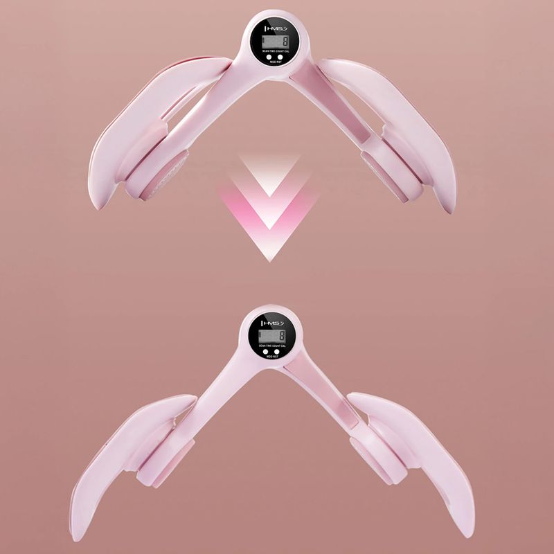 Exercise spring clip HMS TM02 with counter TPE pink 5