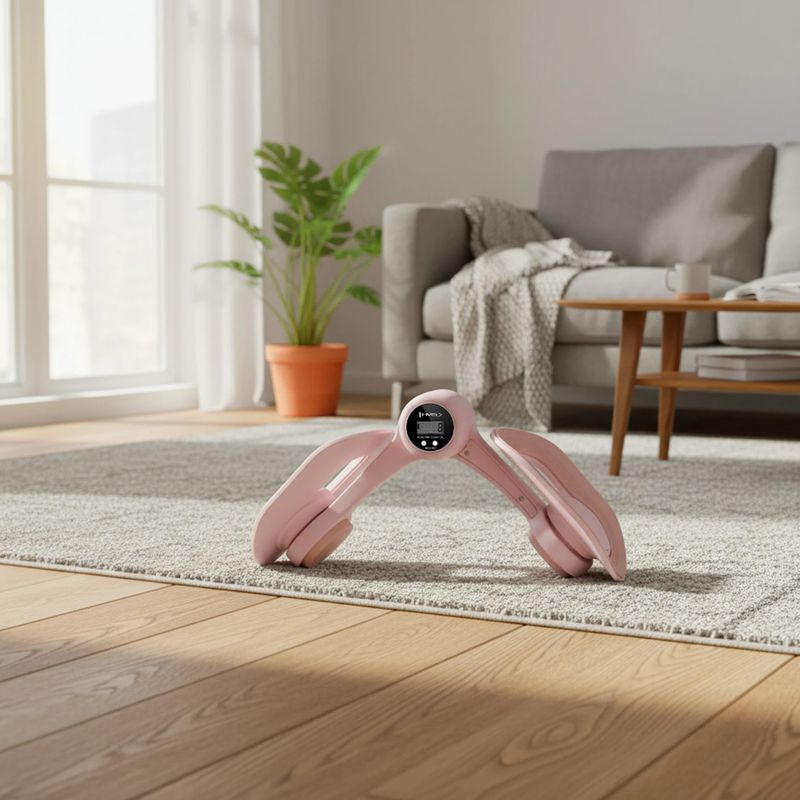 Exercise spring clip HMS TM02 with counter TPE pink 8