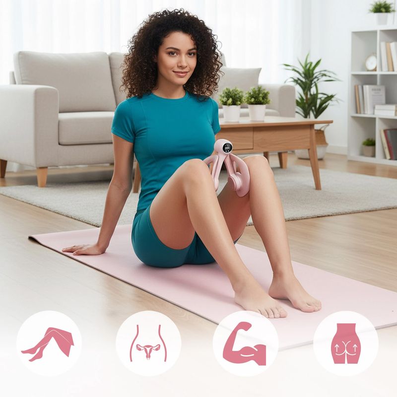 Thigh exerciser HMS TM02 with counter TPE pink 11