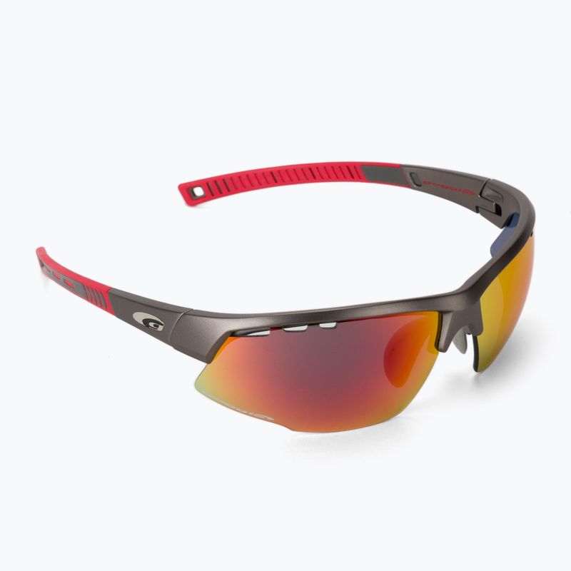 GOG Falcon Xtreme matt gun/red/polychromatic red cycling glasses E863-2 2