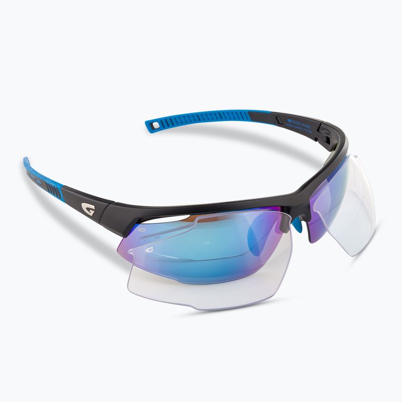 GOG Falcon matt black/blue/polychromatic white-blue sunglasses