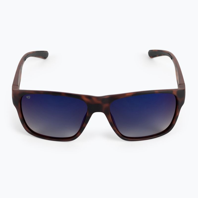 GOG Henry fashion matt brown demi / blue mirror sunglasses E701-2P 3