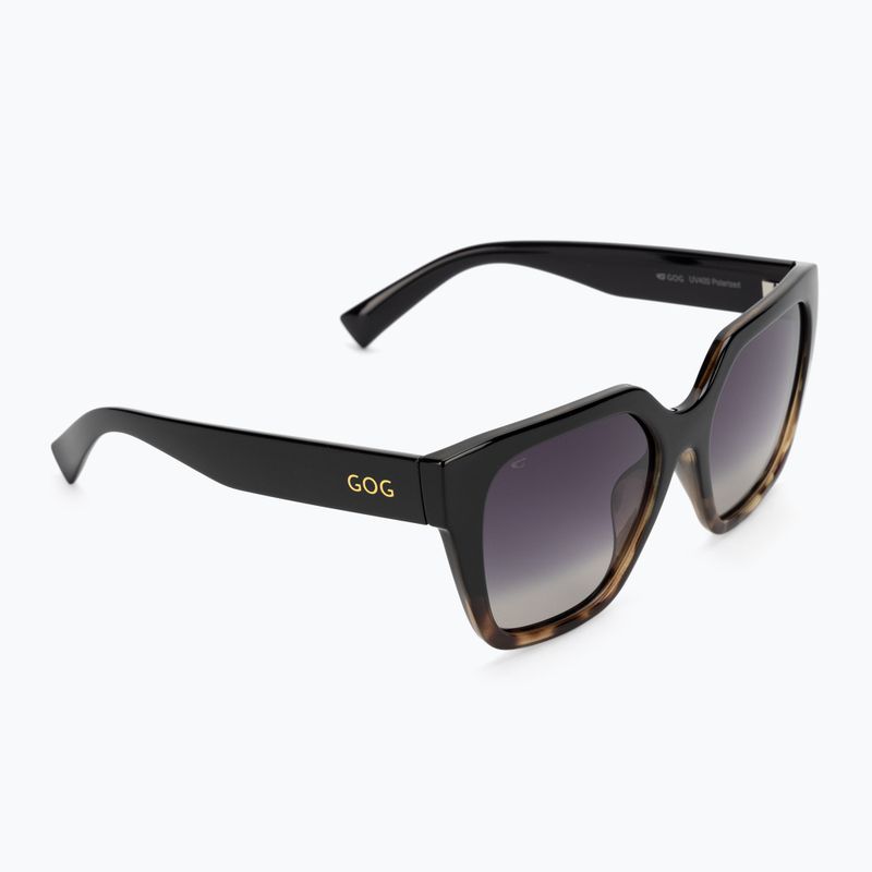 Women's GOG Hazel fashion black / brown demi / gradient smoke sunglasses E808-1P