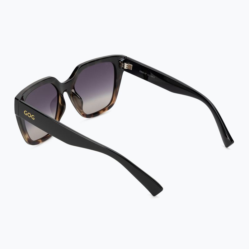Women's GOG Hazel fashion black / brown demi / gradient smoke sunglasses E808-1P 2