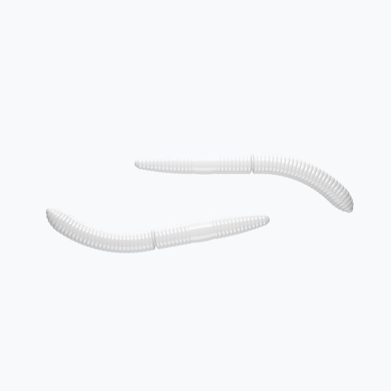 Libra Lures Fatty D'Worm Krill rubber bait 8 pcs white FATTYDWORMK75