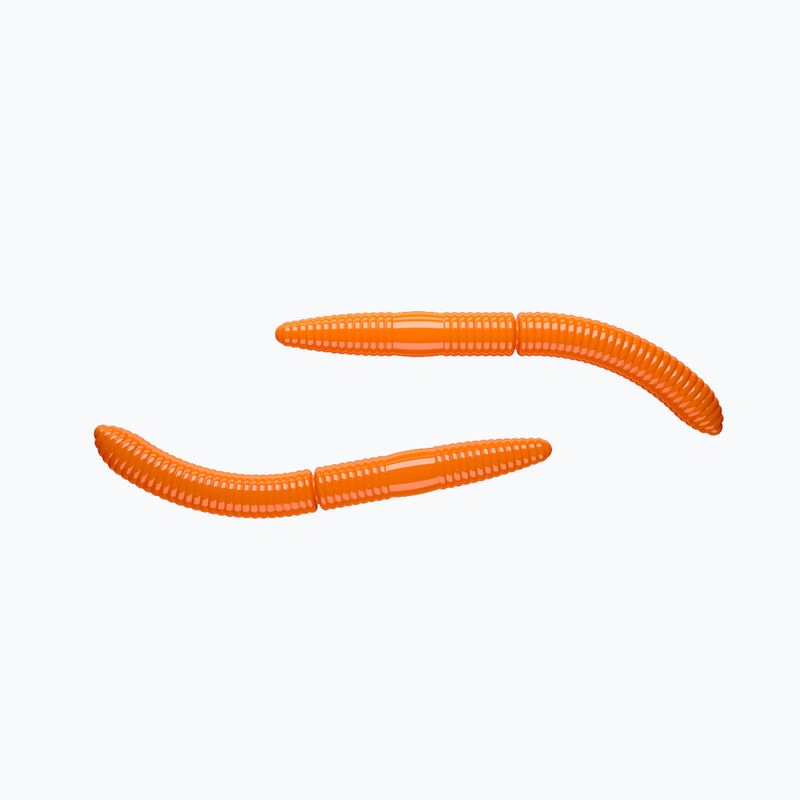 Libra Lures Fatty D'Worm Cheese rubber lure 8 pcs hot orange FATTYDWORMK75
