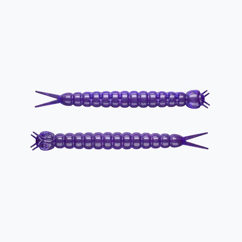 Libra Lures Slight Worm Krill rubber lure 15 pcs purple with glitter SLIGHTWORMK38