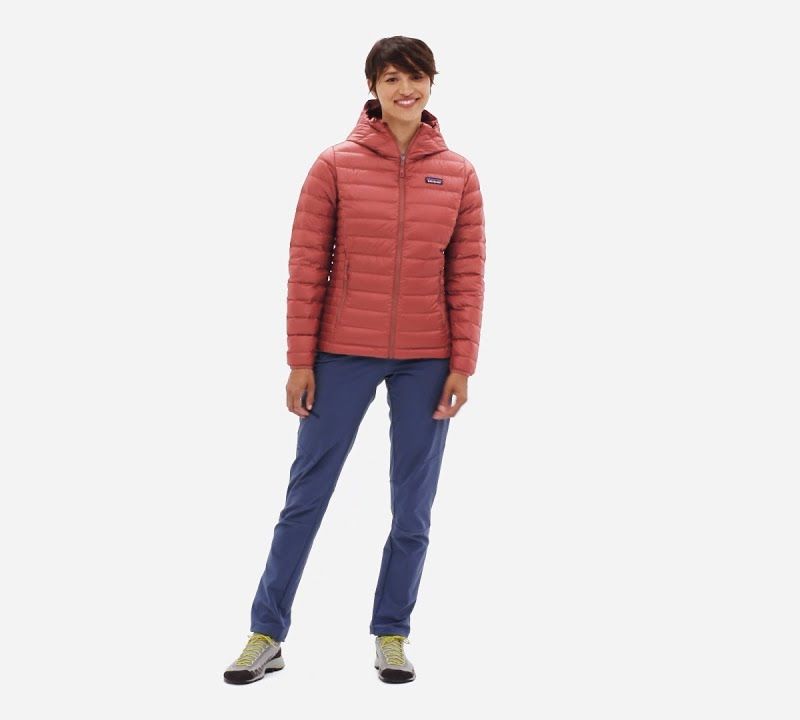 Women's down jacket Patagonia Down Sweater Hoody burl red 8