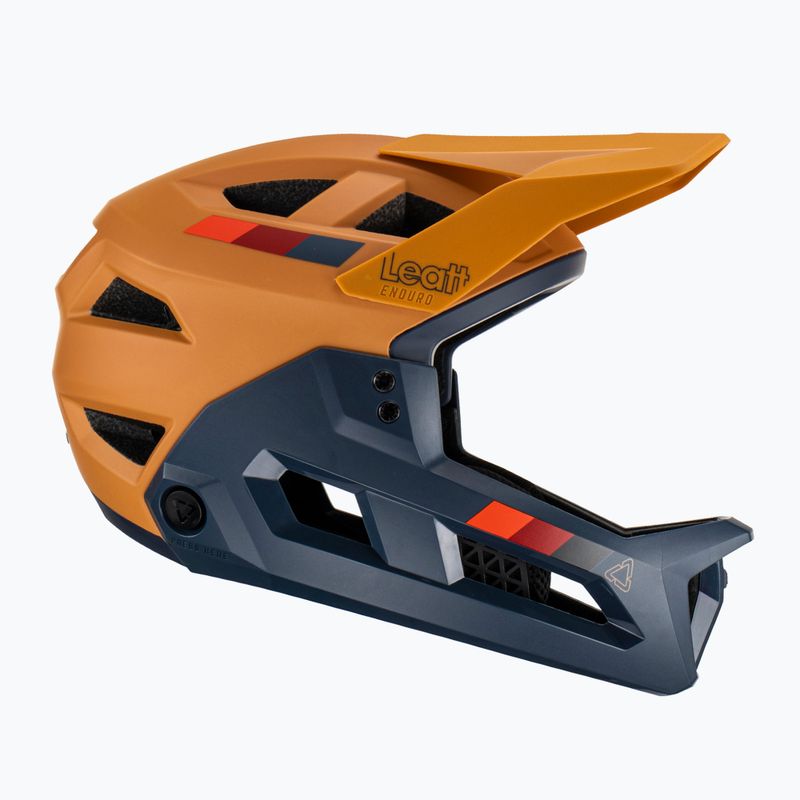 Leatt MTB Enduro 2.0 V23 bike helmet navy blue and yellow 1023014852 7