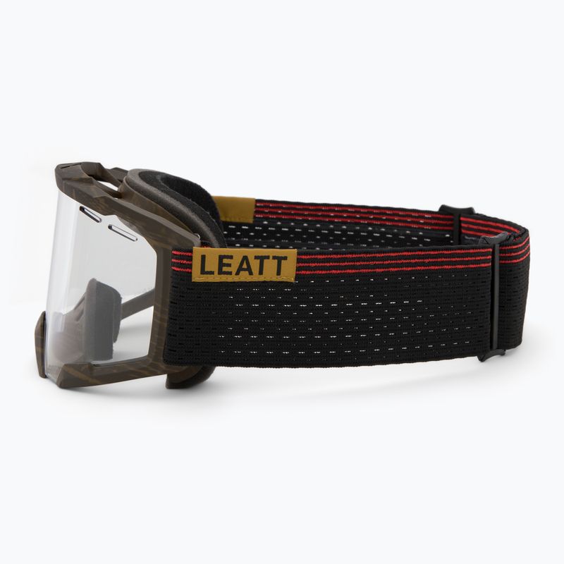 Leatt Velocity 4.0 MTB X-Flow timber/clear cycling goggles 4