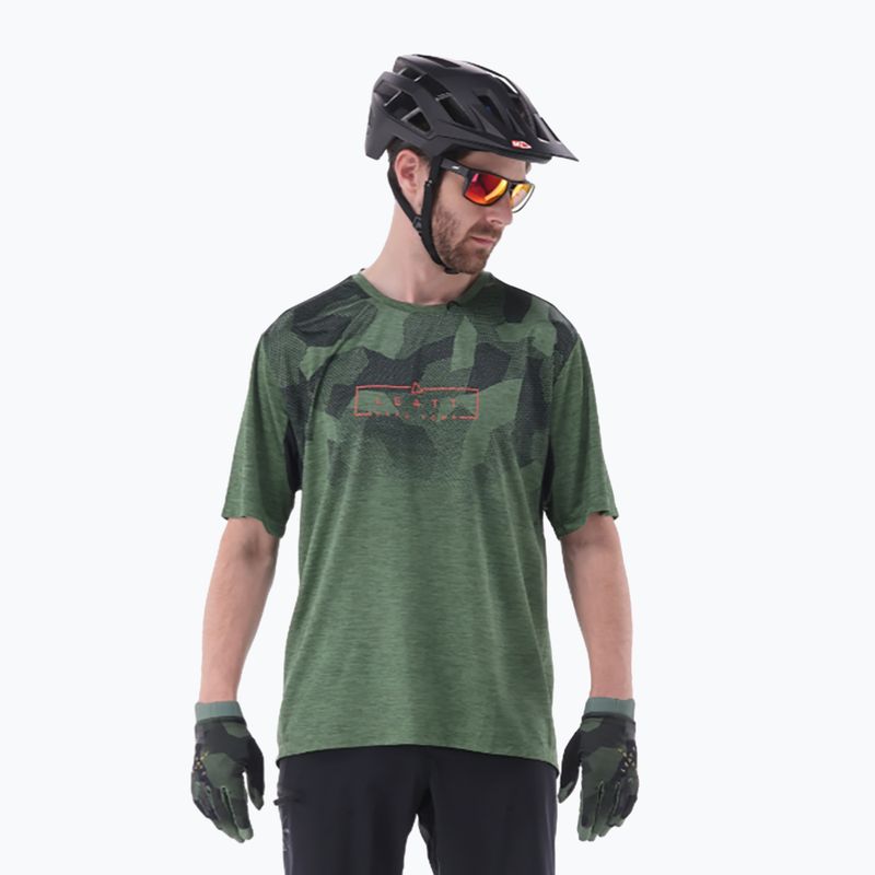 Men's Leatt MTB Trail 1.0 spinach bike jersey