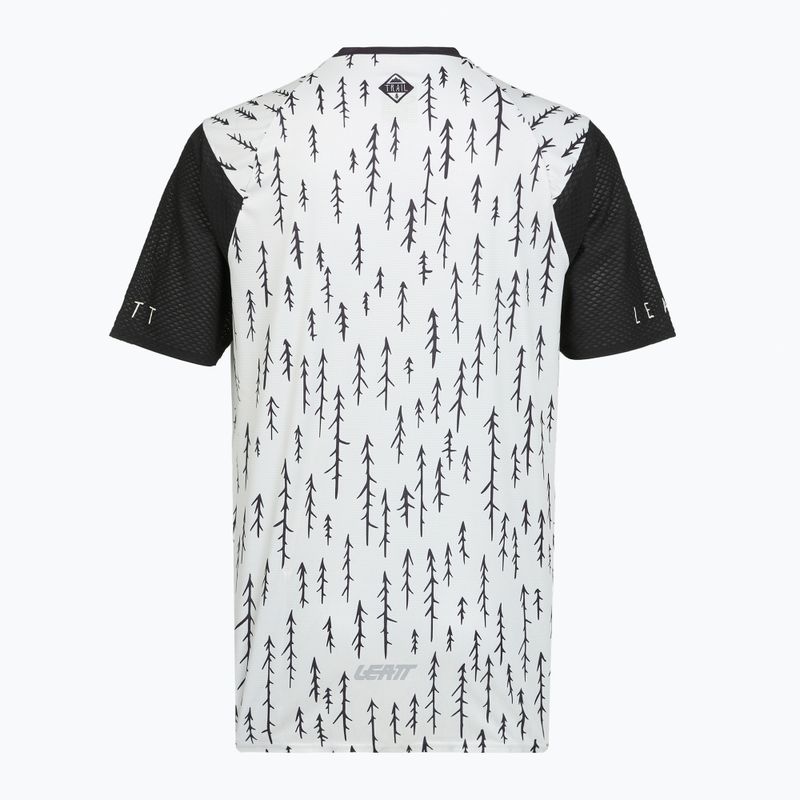 Men's cycling jersey Leatt MTB Trail 3.0 trails white 2