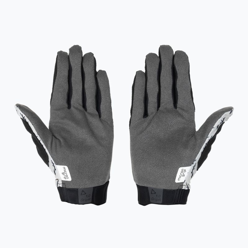 Men's cycling gloves Leatt MTB 1.0 GripR trails white 3
