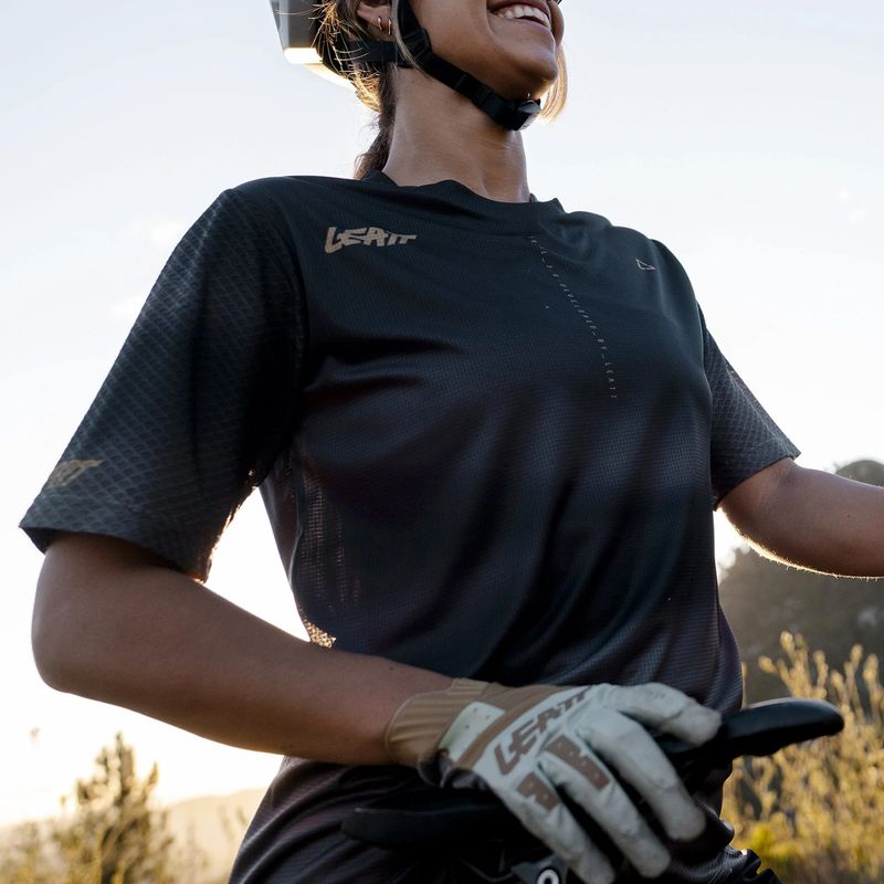 Women's cycling jersey Leatt MTB Trail 3.0 ghost black 3