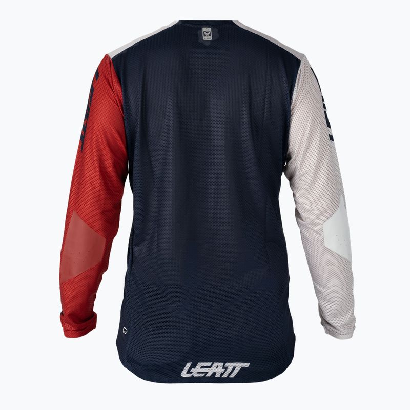 Leatt MTB 4.0 Ultraweld men's cycling jersey white and navy blue 5021120400 2