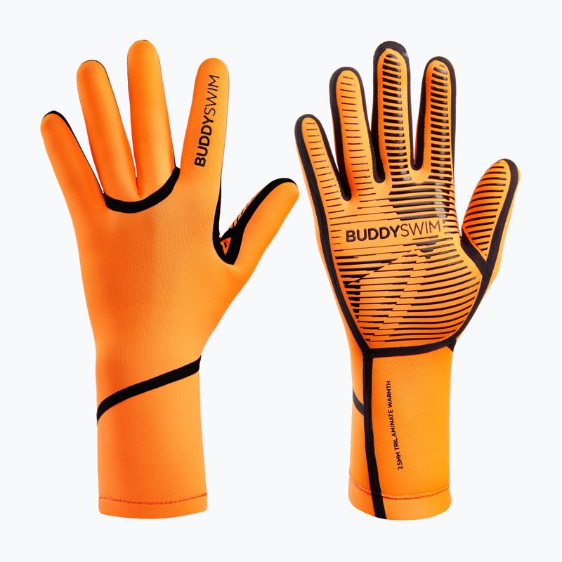 BuddySwim Trilaminate Warmth 2.5 mm orange neoprene glove