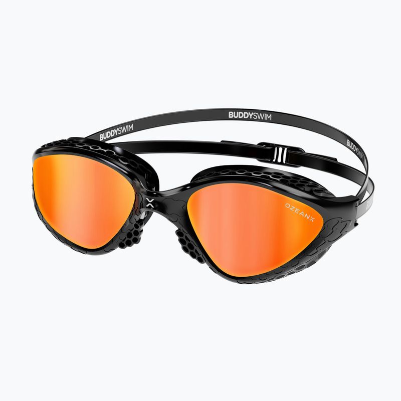 Swim goggles BuddySwim OzeanX Mirror black / orange