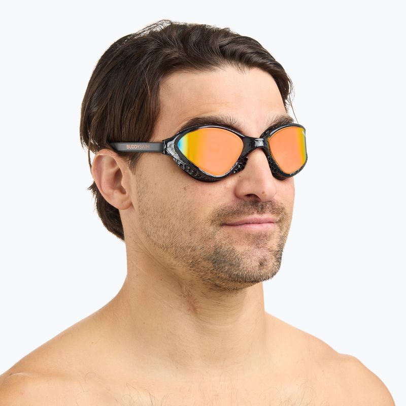 Swim goggles BuddySwim OzeanX Mirror black / orange 7