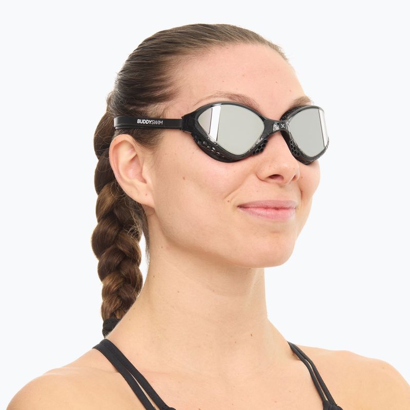 Swim goggles BuddySwim OzeanX Mirror black / silver 6