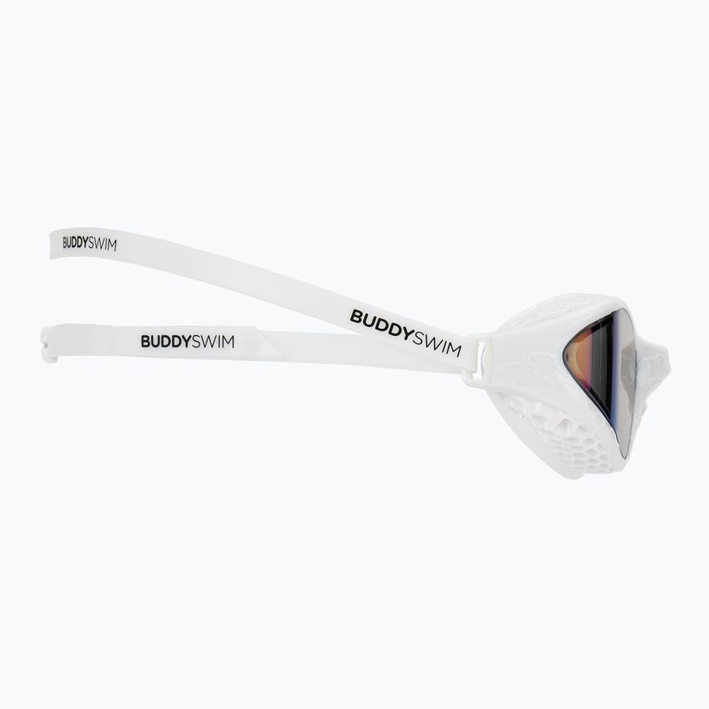 Swim goggles BuddySwim OzeanX Mirror white / blue 3