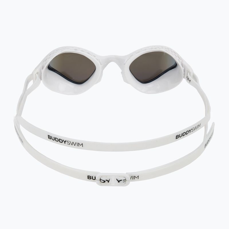 Swim goggles BuddySwim OzeanX Mirror white / blue 4