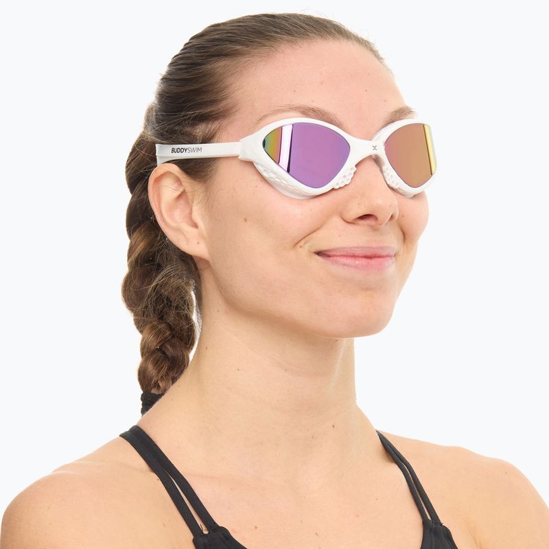 Swim goggles BuddySwim OzeanX Mirror white / iridium 2