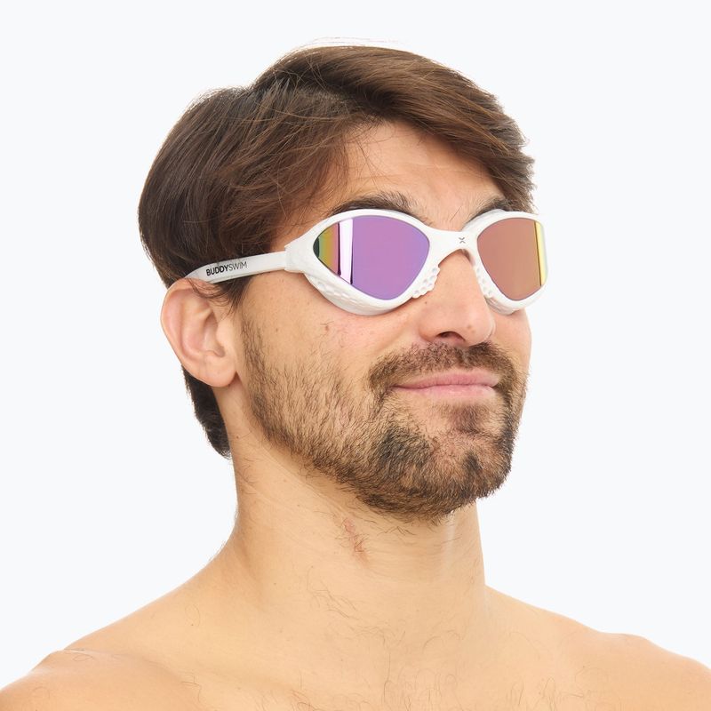 Swim goggles BuddySwim OzeanX Mirror white / iridium 3