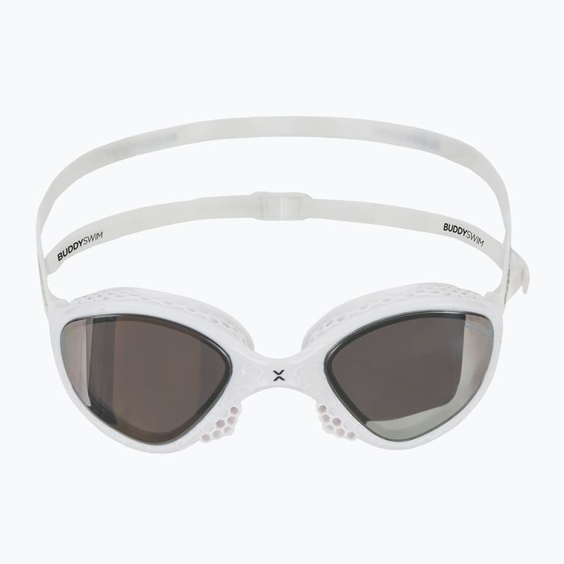 Swim goggles BuddySwim OzeanX Mirror white / silver 2