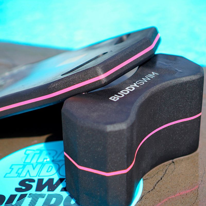 Bodyboard BuddySwim Kickboard black/pink 3