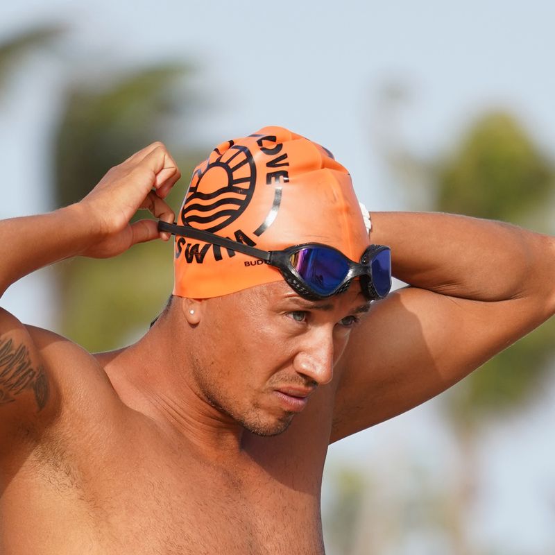 Swim cap BuddySwim LLS2 Silicone orange 2