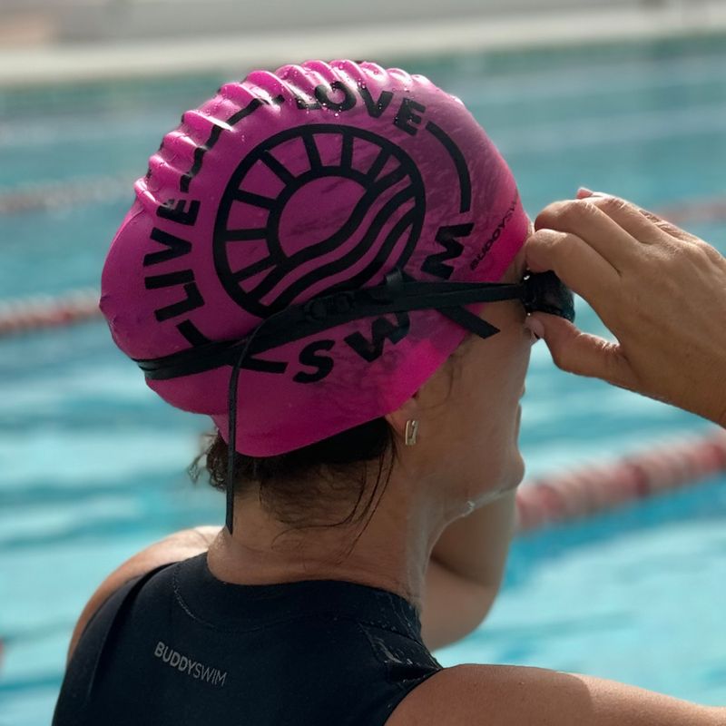Swim cap BuddySwim LLS2 Silicone pink 2
