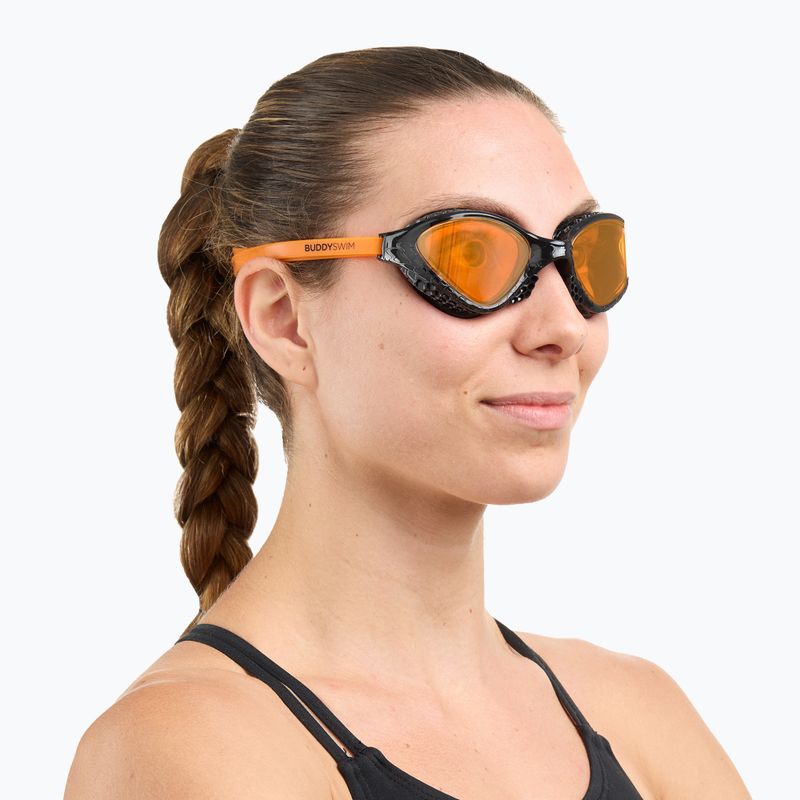 Swimming goggles BuddySwim Ozean black/orange/orange 3