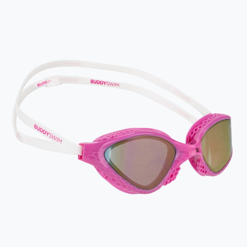 Swim goggles BuddySwim OzeanX Mirror pink/white/ iridium