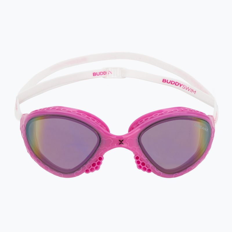 Swim goggles BuddySwim OzeanX Mirror pink/white/ iridium 2