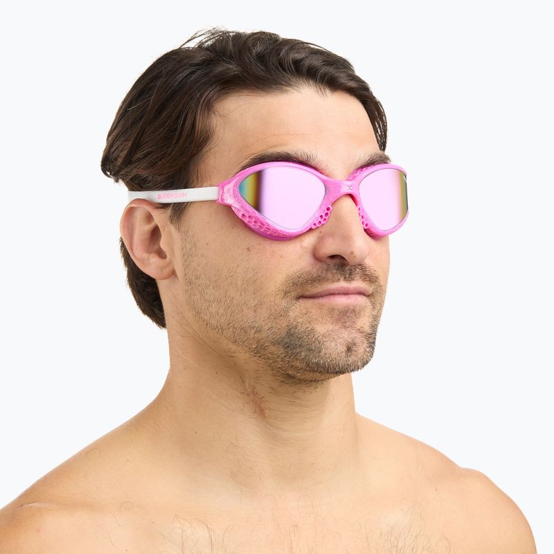 Swim goggles BuddySwim OzeanX Mirror pink/white/ iridium 4