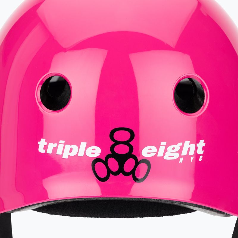Triple Eight The Certified Sweatsaver pink glossy helmet 7