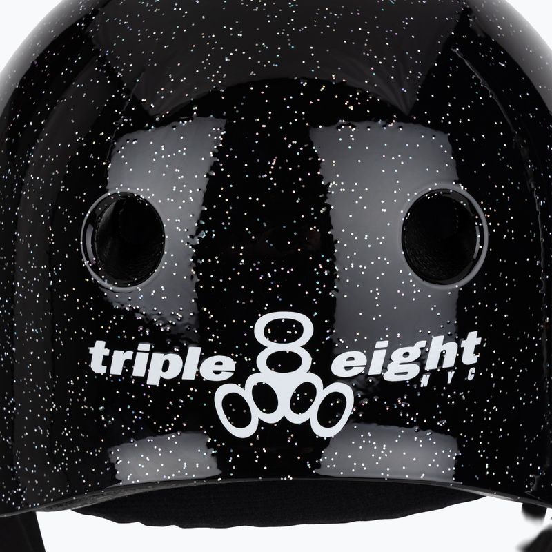 Triple Eight The Certified Sweatsaver black glitter helmet 7